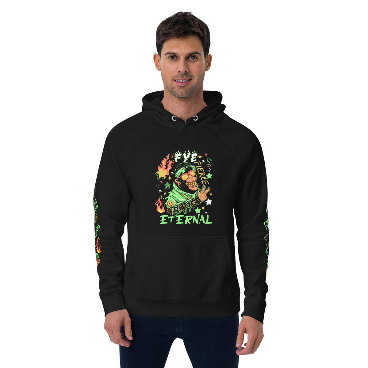 Fye Monkey Green Unisex Premium Hoodie