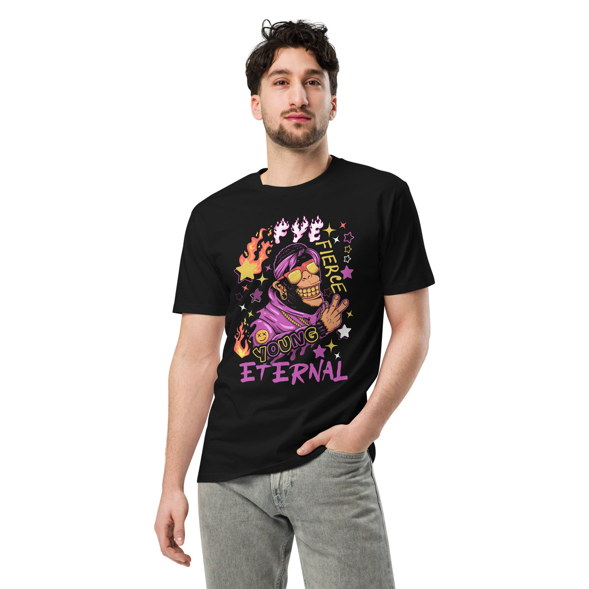 Fye Monkey Purple Unisex Premium T-Shirt